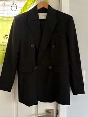 By Malene Birger Black Tailored Blazer oversized shoulder